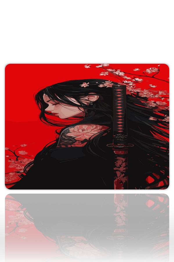 Katana Blossom  Gaming  oyuncu Mouse pad Kaydırmaz Kauçuk Dikişli  480X400 Mm