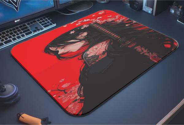 Katana Blossom  Gaming  oyuncu Mouse pad Kaydırmaz Kauçuk Dikişli  480X400 Mm