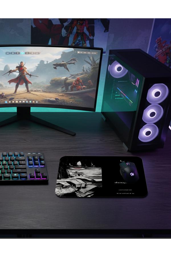 Dark Shouganai   Gaming  oyuncu Mouse pad Kaydırmaz Kauçuk Dikişli   40x30 CM
