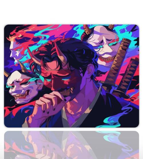 Neon Oni Gaming  oyuncu Mouse pad Kaydırmaz Kauçuk Dikişli  480X400 Mm