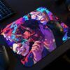 etsy-362 kare5 Neon Oni Gaming oyuncu Mouse pad Kaydırmaz Kauçuk Dikişli 480X400 Mm