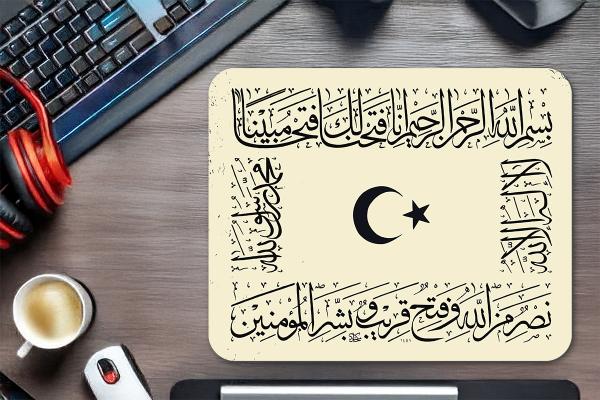 AY YILDIZ  Gaming  oyuncu Mouse pad Kaydırmaz Kauçuk Dikişli   40x30 CM