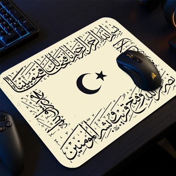 AY YILDIZ  Gaming  oyuncu Mouse pad Kaydırmaz Kauçuk Dikişli   40x30 CM