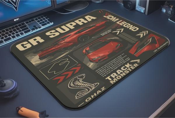 Supra Legend Gaming  oyuncu Mouse pad Kaydırmaz Kauçuk Dikişli  480X400 Mm