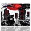 etsy-379 kare2 Mystic Cats Gaming oyuncu Mouse pad Kaydırmaz Kauçuk Dikişli 480X400 Mm