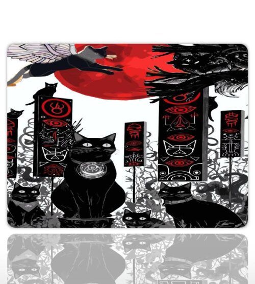 Mystic Cats Gaming  oyuncu Mouse pad Kaydırmaz Kauçuk Dikişli  480X400 Mm