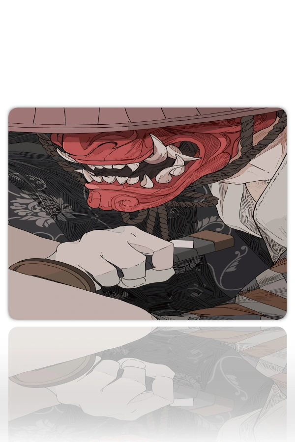 etsy-381 kare2 Savage Oni Gaming oyuncu Mouse pad Kaydırmaz Kauçuk Dikişli 480X400 Mm