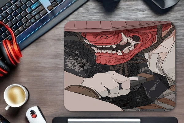 etsy-381 kare4 Savage Oni Gaming oyuncu Mouse pad Kaydırmaz Kauçuk Dikişli 480X400 Mm