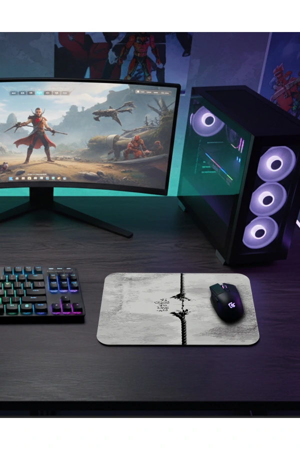 etsy-383 kare1 Zümer Oni Gaming oyuncu Mouse pad Kaydırmaz Kauçuk Dikişli 480X400 Mm