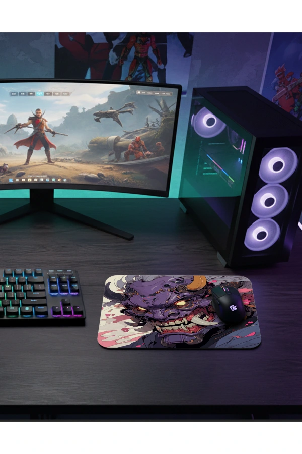 Savage Oni Gaming  oyuncu Mouse pad Kaydırmaz Kauçuk Dikişli   40x30 CM