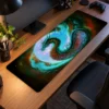 Jade Moon Wyrm Gaming Mousepad