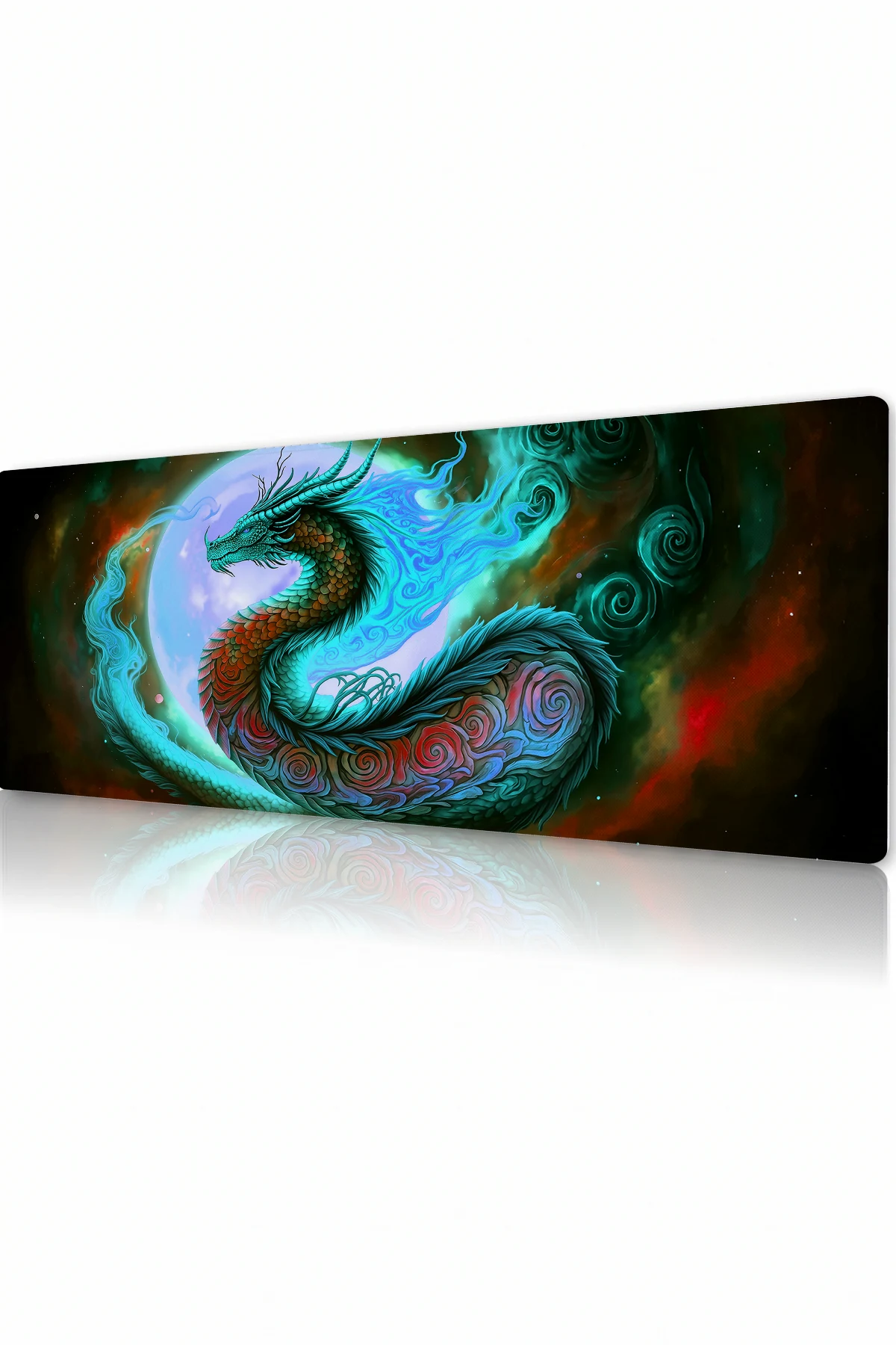 Jade Moon Wyrm Gaming Mousepad