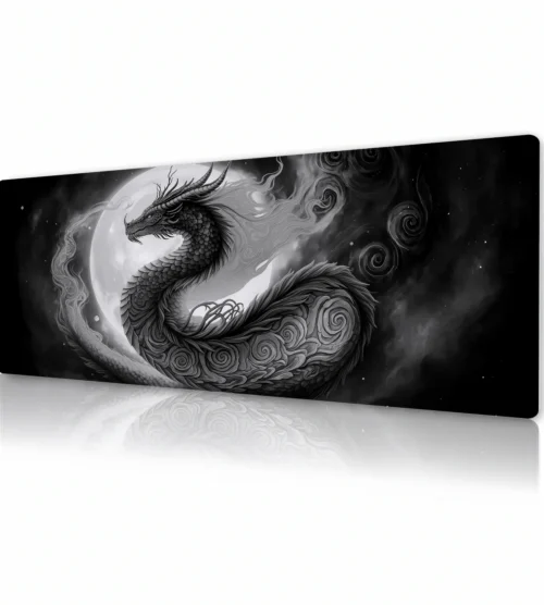 Ashen Moon Wyrm Gaming Mousepad
