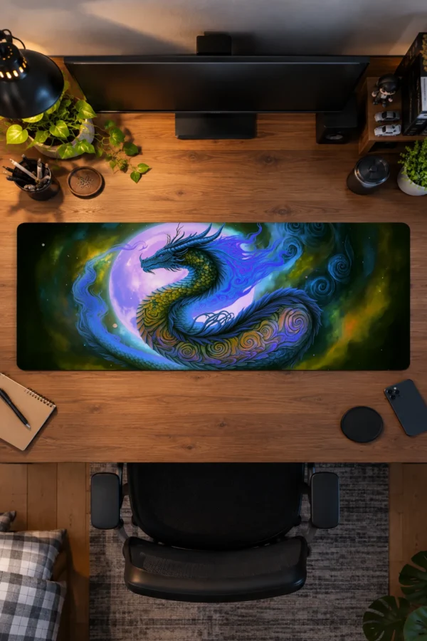 Cobalt Moon Wyrm Gaming Mousepad Cobalt Moon Wyrm Gaming Mousepad