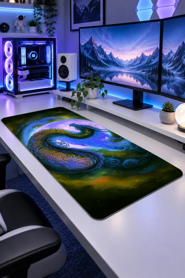 Cobalt Moon Wyrm Gaming Mousepad Cobalt Moon Wyrm Gaming Mousepad