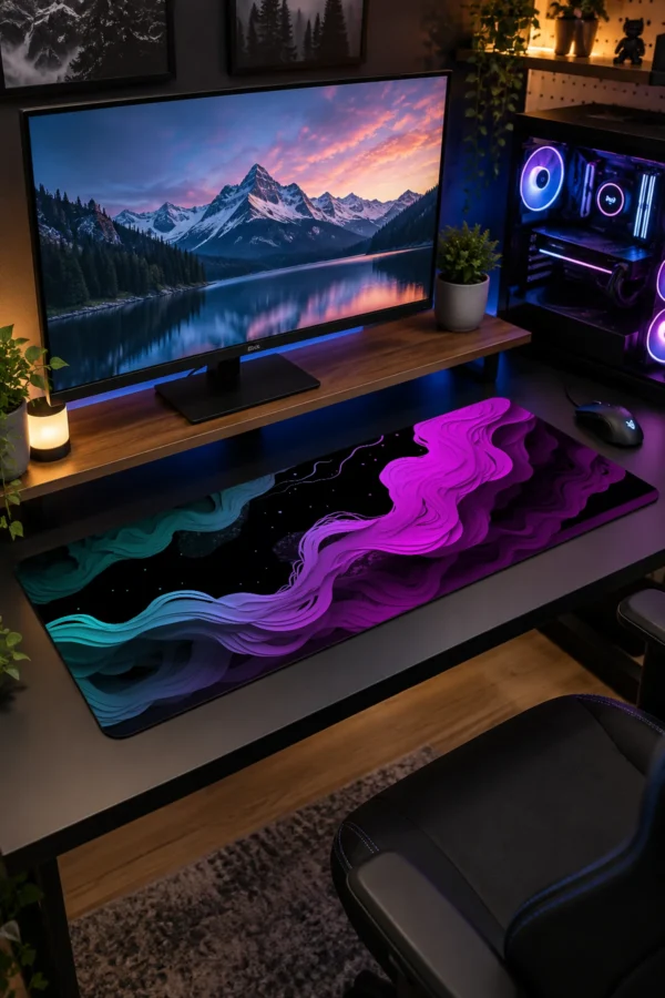 Orchid Currents Gaming Mousepad