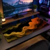 Amber Currents Gaming Mousepad
