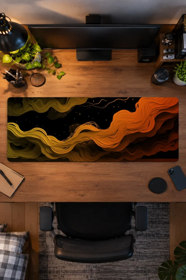 Amber Currents Gaming Mousepad