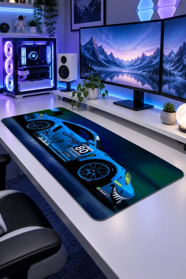 Cobalt Shark Racer Gaming Mousepad