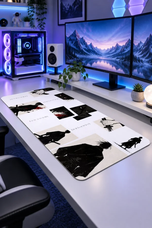 Ronin Manga Panels Gaming Mousepad