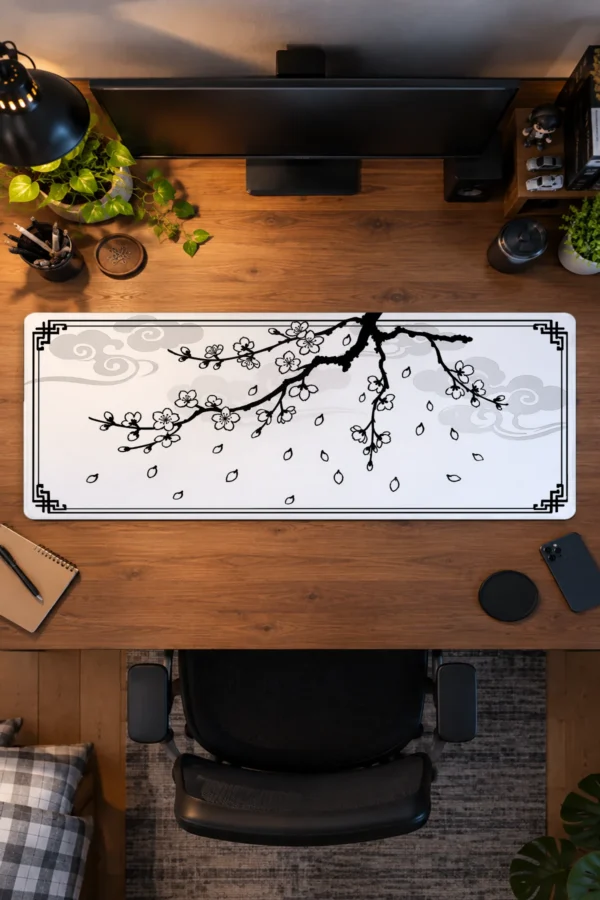 Ink Blossom Branch Gaming Mousepad