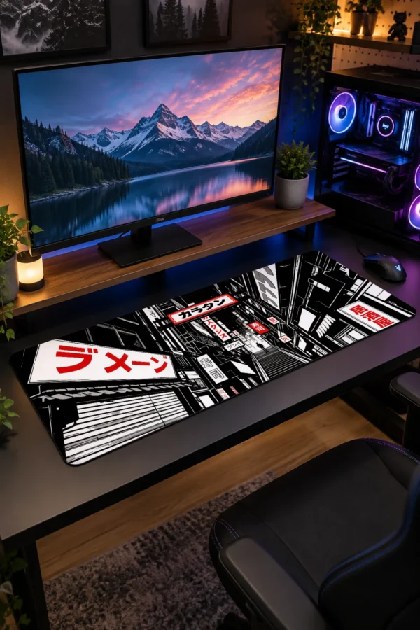 Monochrome Alley Gaming Mousepad