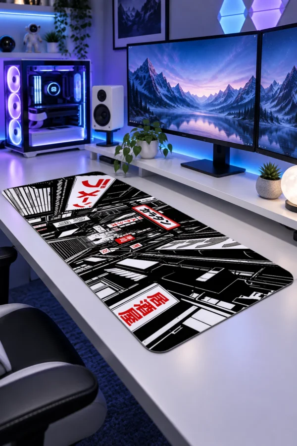 Monochrome Alley Gaming Mousepad