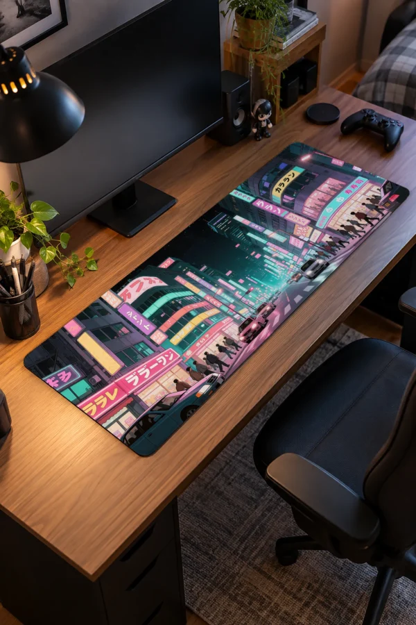 Pastel Neon Avenue Gaming Mousepad
