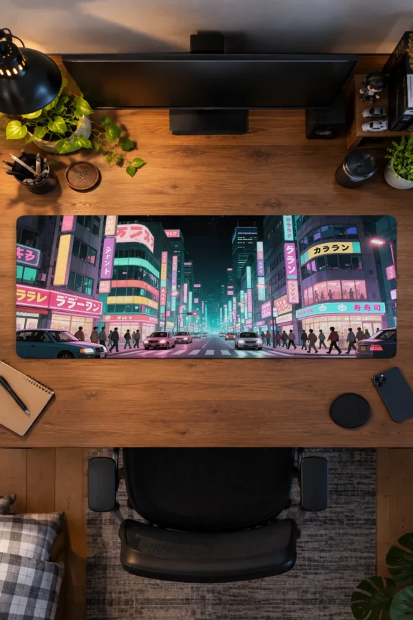 Pastel Neon Avenue Gaming Mousepad