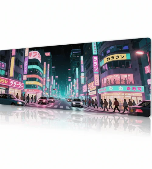 Pastel Neon Avenue Gaming Mousepad Pastel Neon Avenue Gaming Mousepad