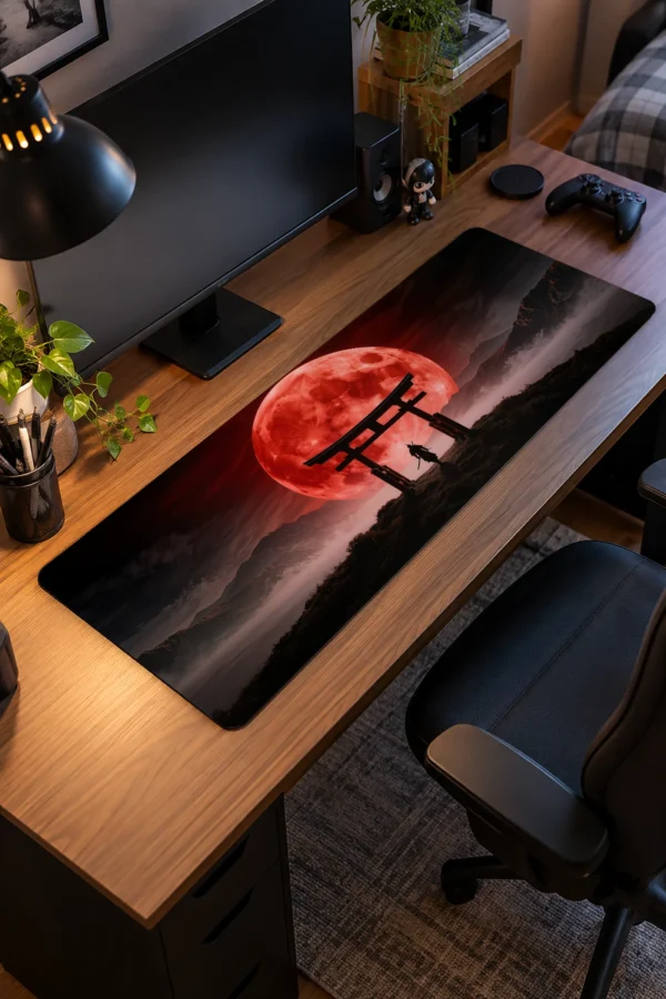 Blood Moon Torii Gaming Mousepad Blood Moon Torii Gaming Mousepad