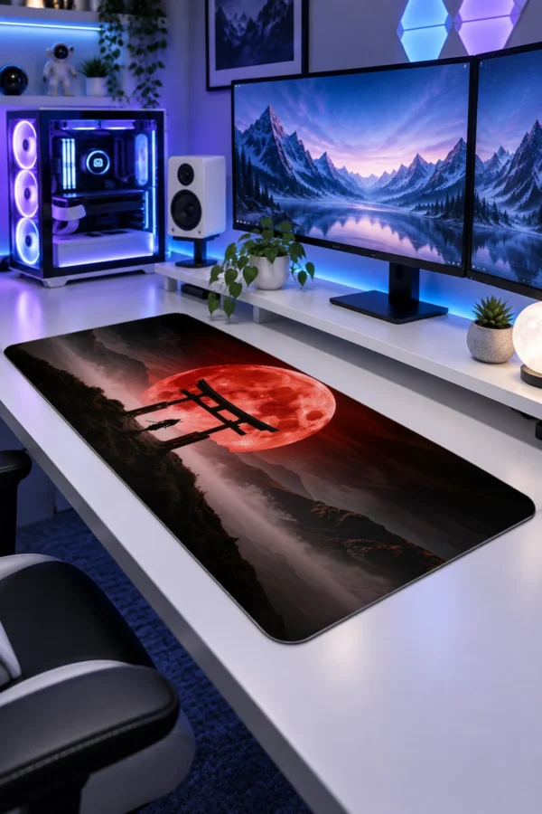 Blood Moon Torii Gaming Mousepad Blood Moon Torii Gaming Mousepad
