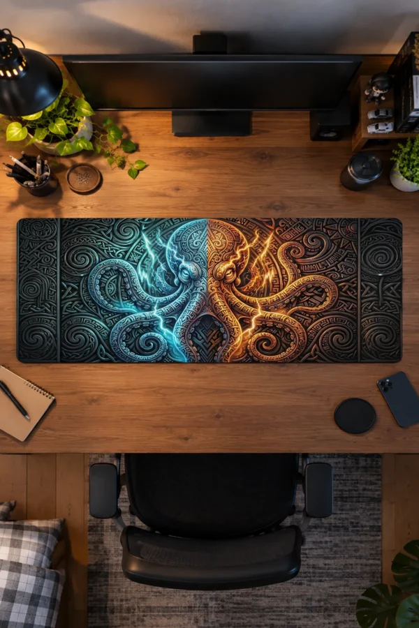 Ember Frost Kraken Gaming Mousepad Ember Frost Kraken Gaming Mousepad