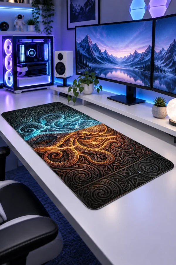 Ember Frost Kraken Gaming Mousepad Ember Frost Kraken Gaming Mousepad