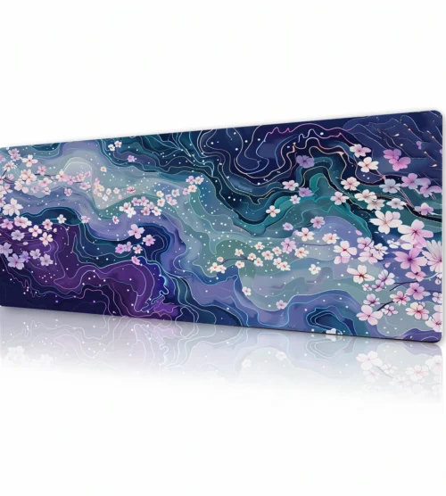 Violet Blossom Stream Gaming Mousepad Violet Blossom Stream Gaming Mousepad