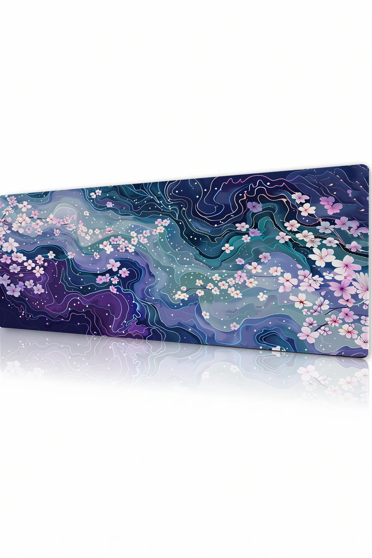 Violet Blossom Stream Gaming Mousepad