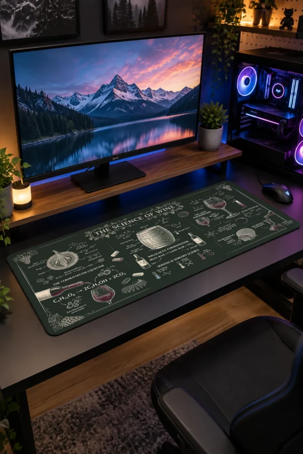 Vintner Chalk Notes Gaming Mousepad Vintner Chalk Notes Gaming Mousepad
