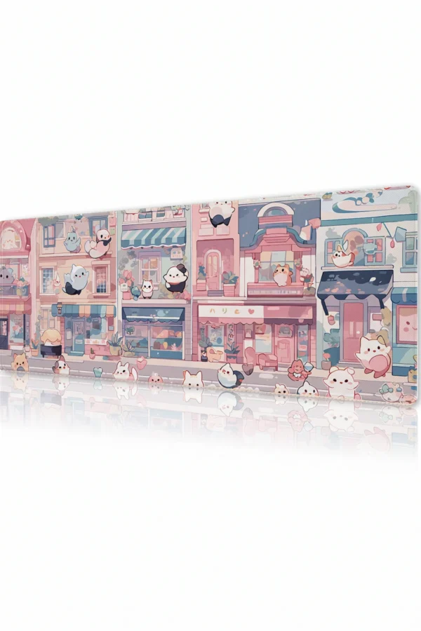 Pastel Kitty Lane Gaming Mousepad