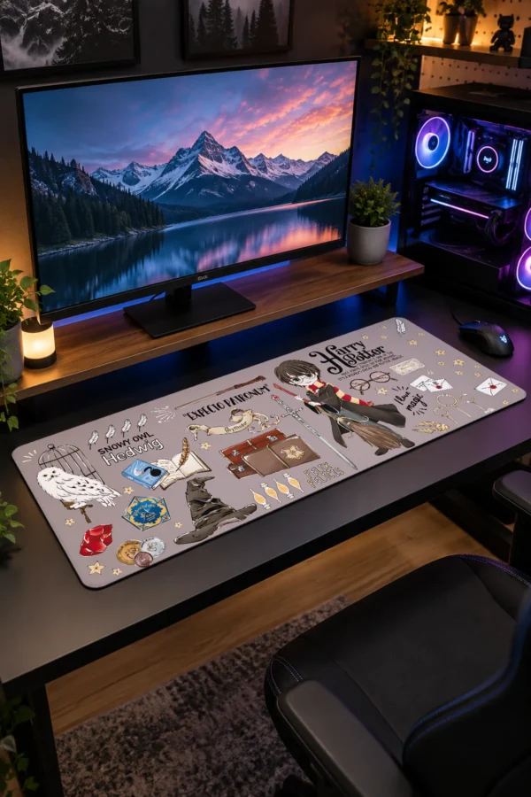 Spellbook Doodles Gaming Mousepad