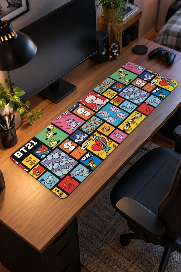 Kawaii Comic Grid Gaming Mousepad Kawaii Comic Grid Gaming Mousepad