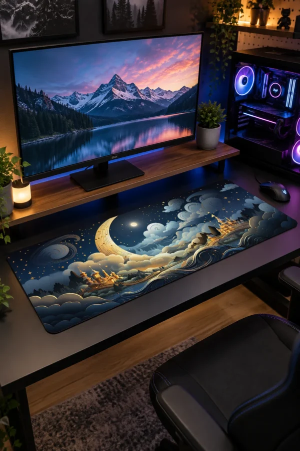 Crescent Castle Dreams Gaming Mousepad Crescent Castle Dreams Gaming Mousepad