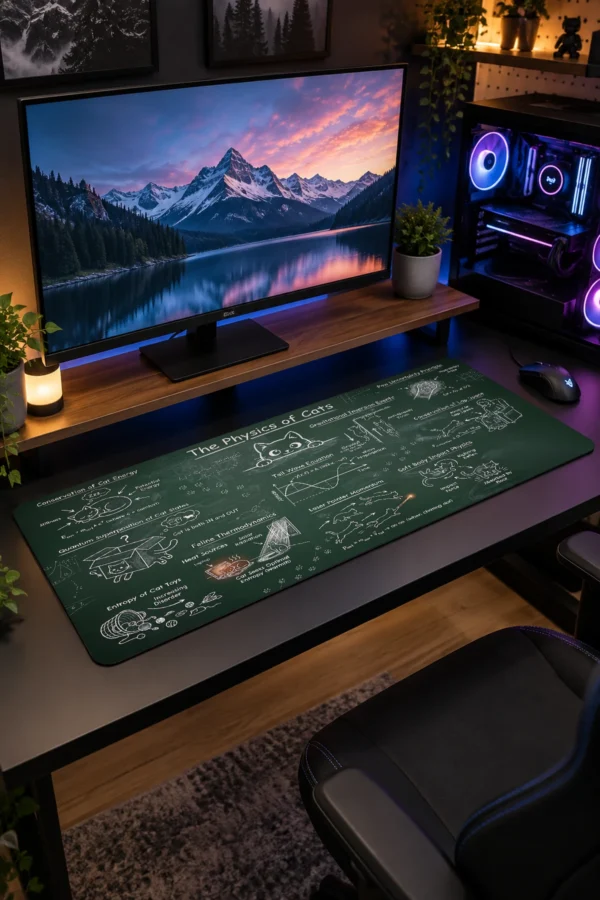 Feline Chalk Theory Gaming Mousepad Feline Chalk Theory Gaming Mousepad