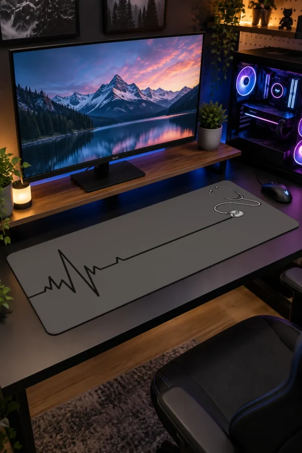 Slate Heartbeat Gaming Mousepad Slate Heartbeat Gaming Mousepad