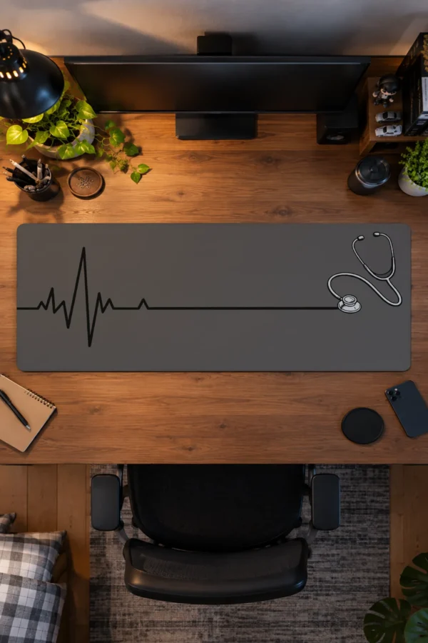 Slate Heartbeat Gaming Mousepad Slate Heartbeat Gaming Mousepad
