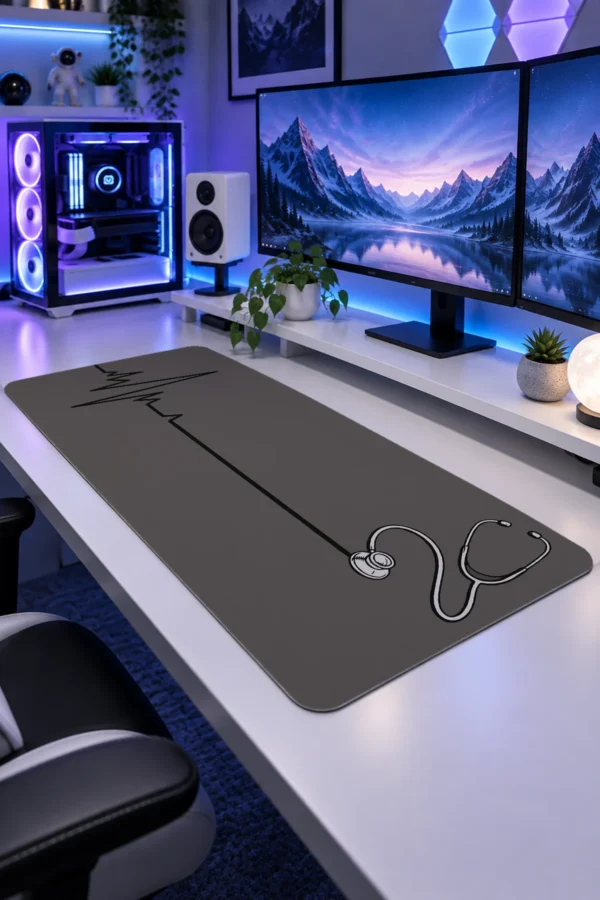 Slate Heartbeat Gaming Mousepad Slate Heartbeat Gaming Mousepad