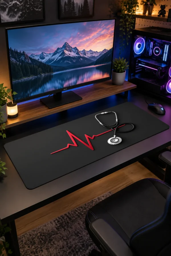 Crimson Heartbeat Gaming Mousepad Crimson Heartbeat Gaming Mousepad