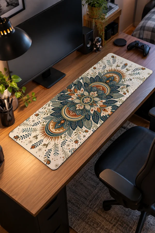 Ivory Folk Mandala Gaming Mousepad