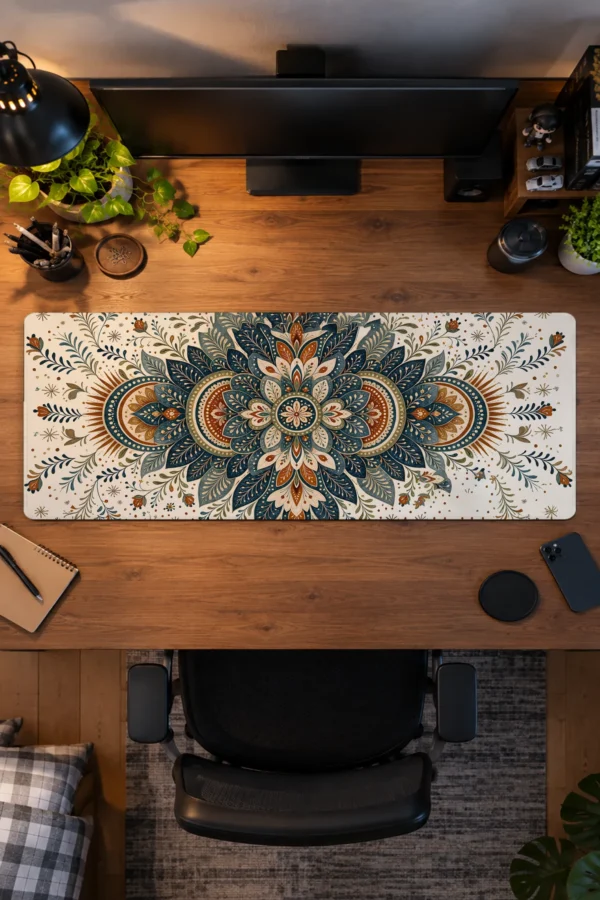 Ivory Folk Mandala Gaming Mousepad
