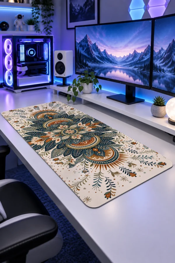 Ivory Folk Mandala Gaming Mousepad