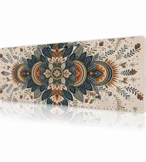 Ivory Folk Mandala Gaming Mousepad Ivory Folk Mandala Gaming Mousepad